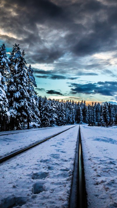 Железная дорога зимой