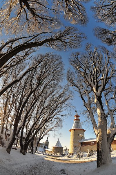 Троицкий собор Псков зима