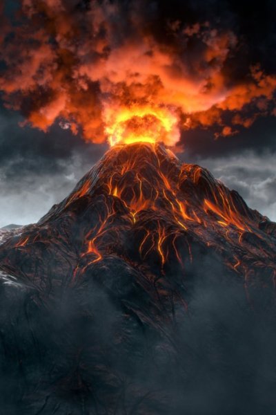 Вулкан картина