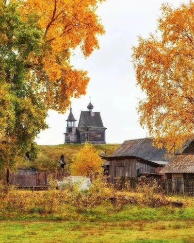 Архангельская область деревушка осень