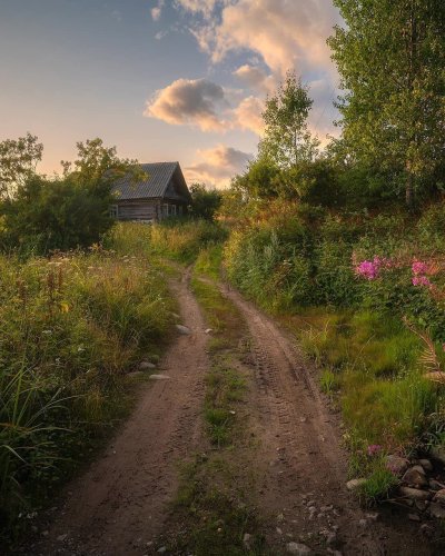 Утренний пейзаж деревня Герасимов
