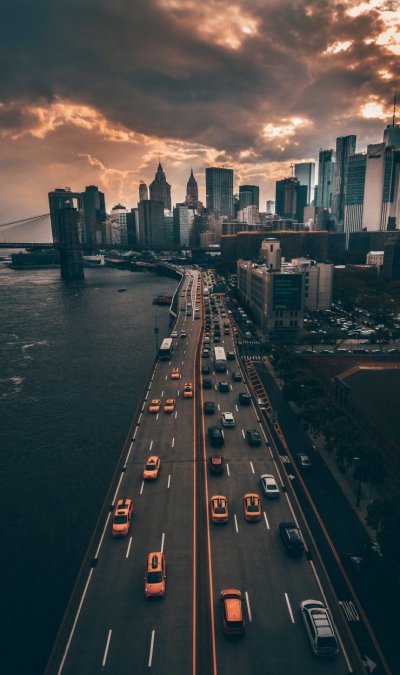 Крутой пейзаж города