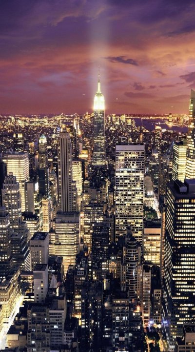 Ночной Нью-Йорк Манхэттен