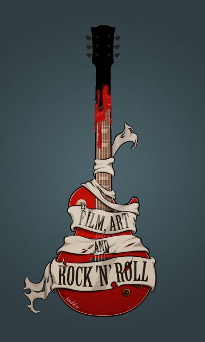 Иллюстрации в стиле рок