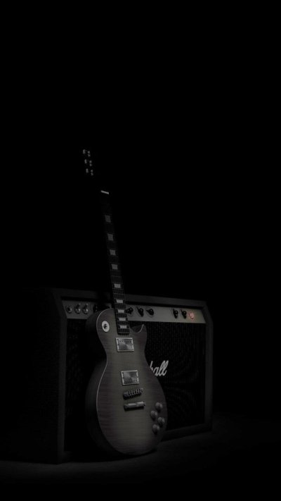 Гитара на темном фоне