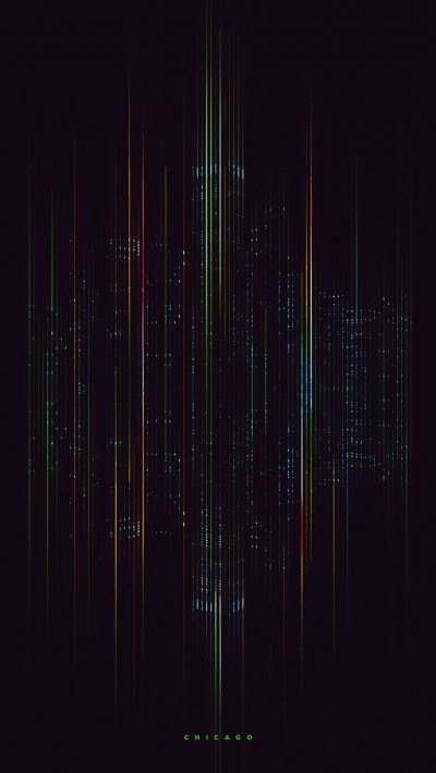 Абстракция на темном фоне вертикально