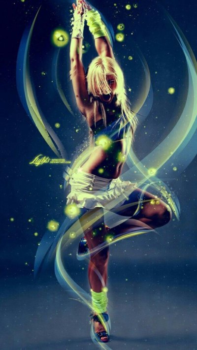 Девушка танцует