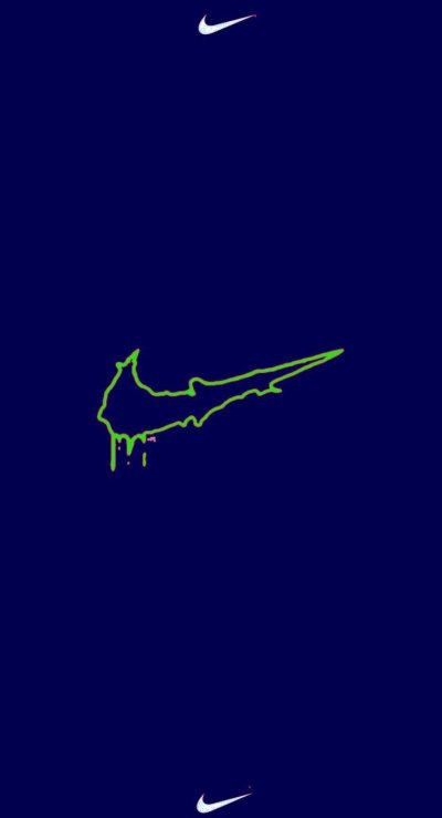 Nike на черном фоне