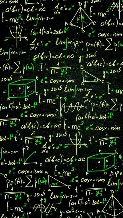 Формулы на черном фоне