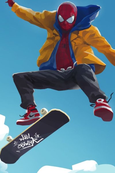Человек паук скейтер