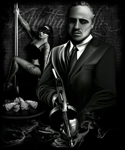 Дон Корлеоне с автоматом