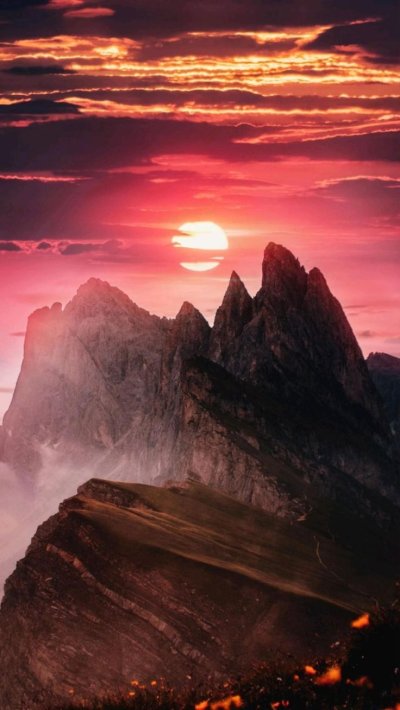 Закат в горах