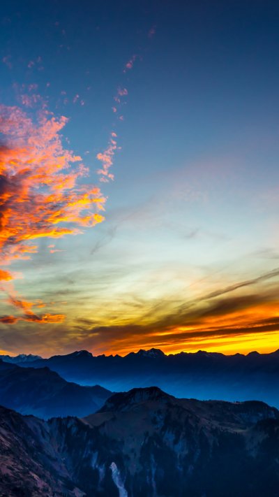 Закат в горах