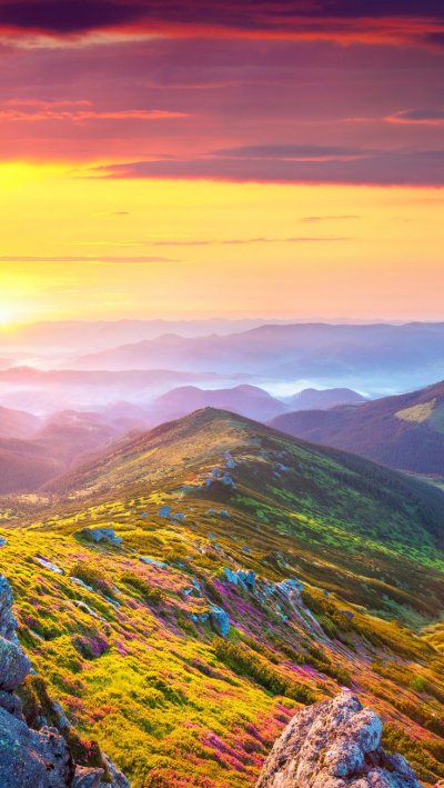 Закат в горах