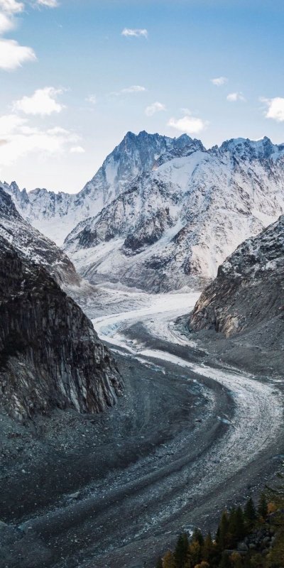 Дорога в горах вид сверху