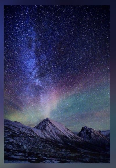 Млечный путь и Северное сияние