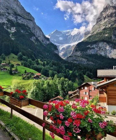 Гриндельвальд Швейцария ландшафт