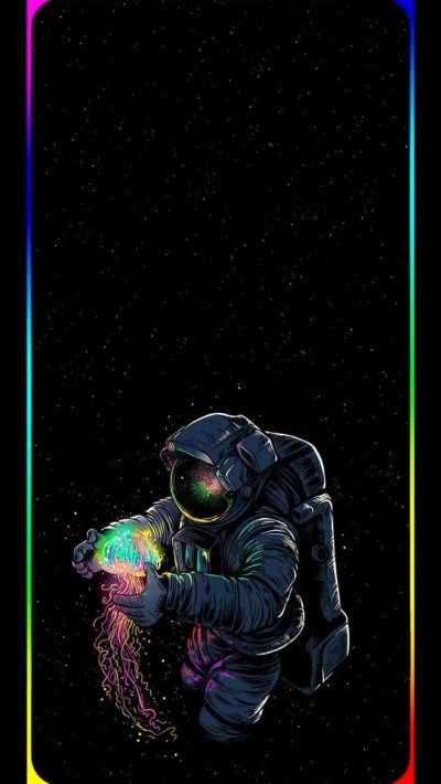 Космонавт на черном фоне