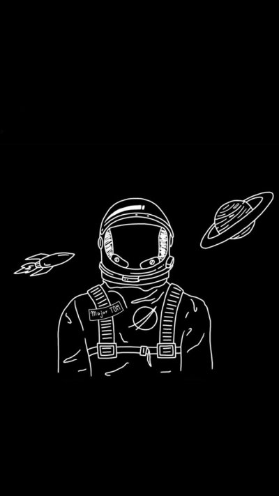 Астронавт арт Минимализм