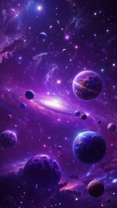 Purple Galaxy Space Wallpaper