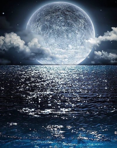 Ночь Луна море