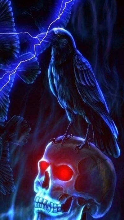 Неоновый череп