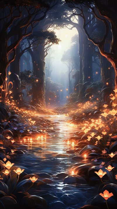 Фантастический лес фон