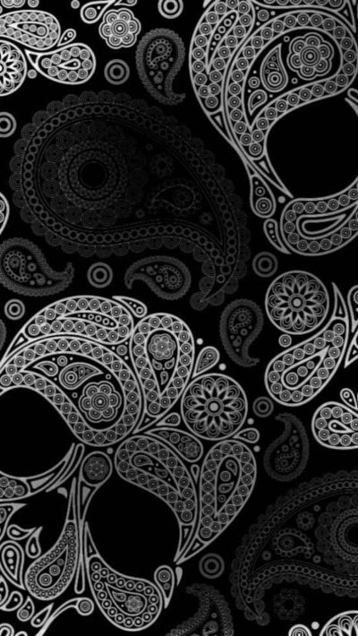 Черный фон с узорами