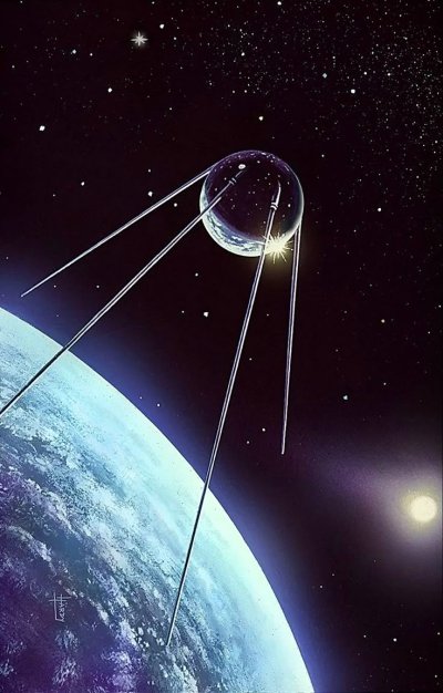 Спутник в космосе