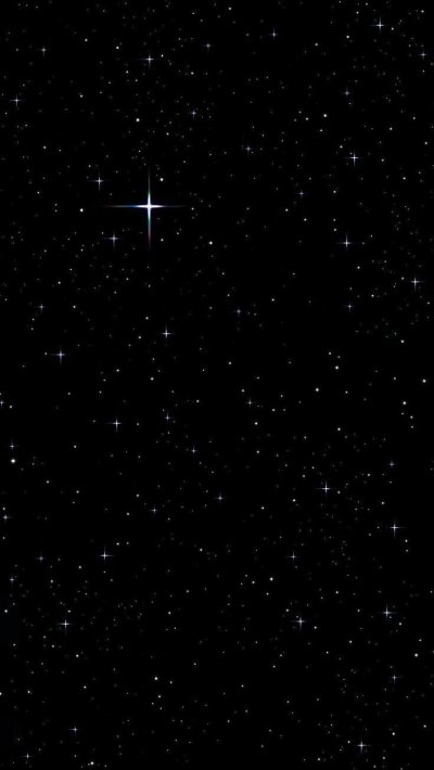 Чёрный экран со звёздами