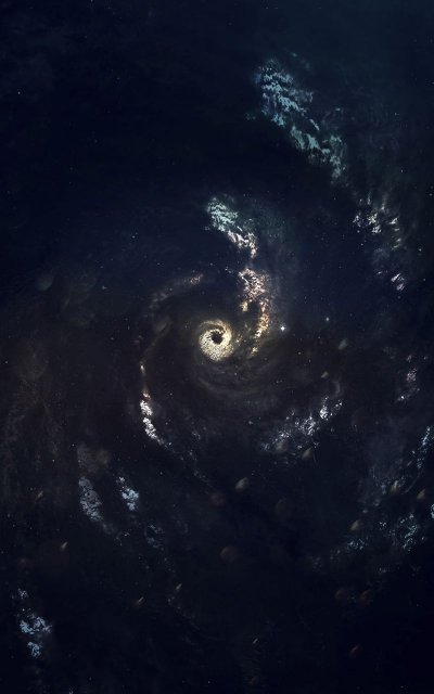 Чёрная дыра в космосе