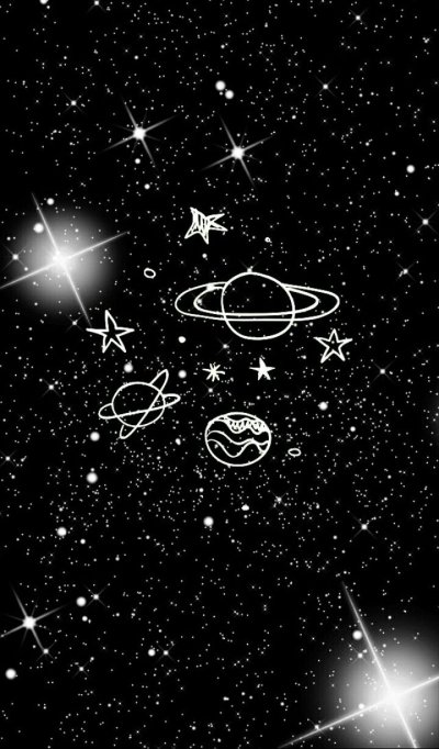 Космос рисование на чёрном фоне