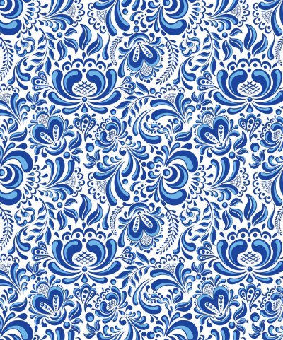 Орнаментальная стилистика Гжель