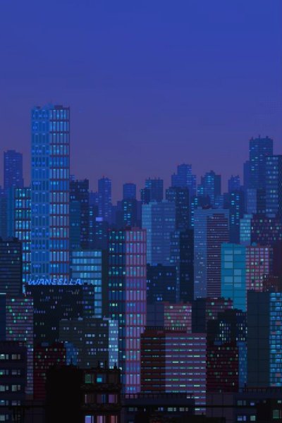 Пиксельный город