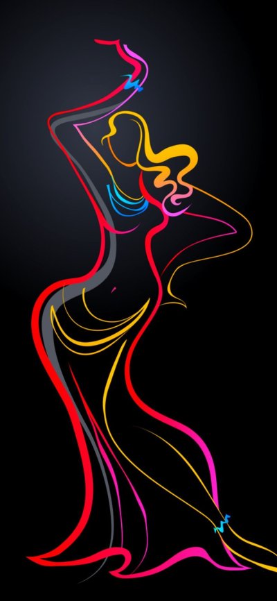 Силуэт танцующей женщины