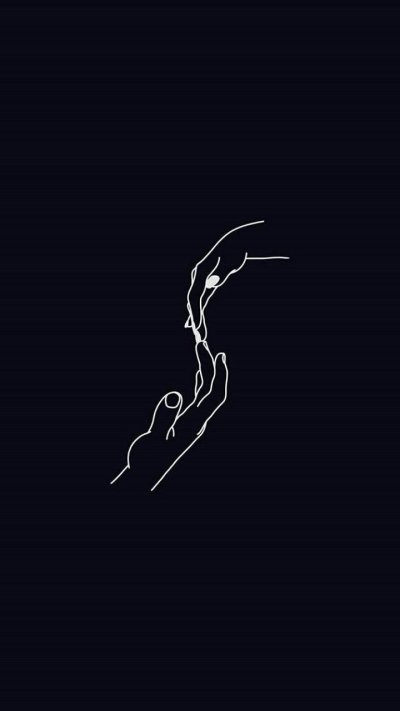 Силуэт на черном фоне