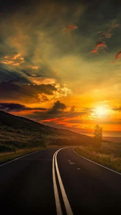 Дорога закат