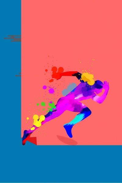 Фитнес в красках фоны