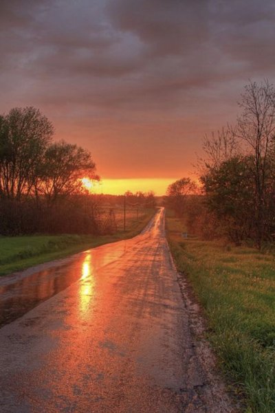Дорога закат