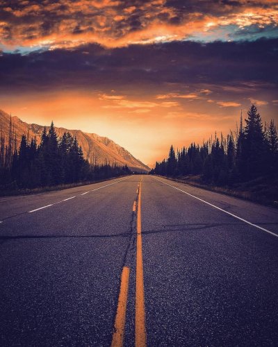 Дорога закат