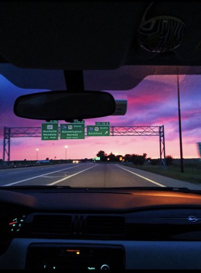 Красивый вид из машины