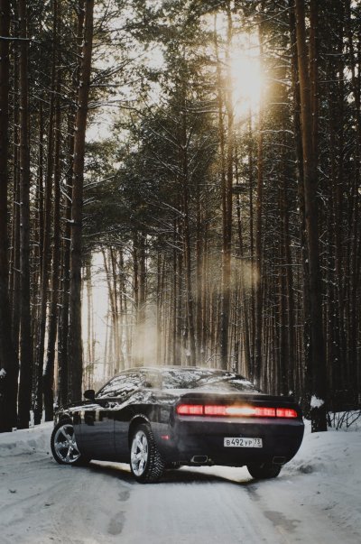 Dodge Challenger зимой