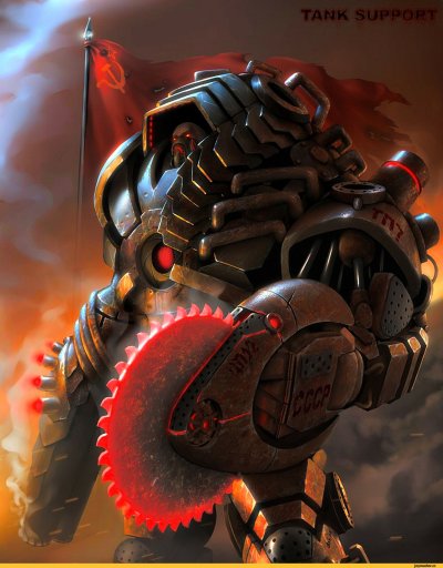 Дизельпанк солдат робот