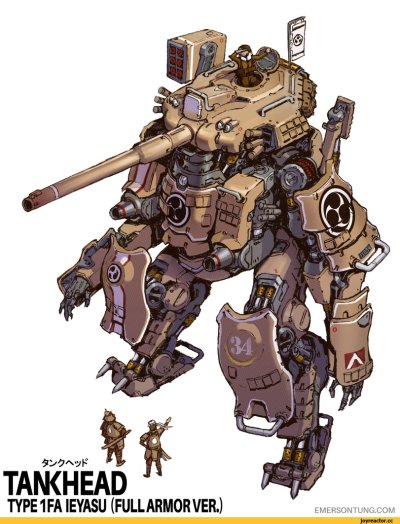 Меха робот арт дизельпанк