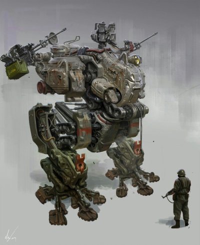 Дизельпанк шагоход