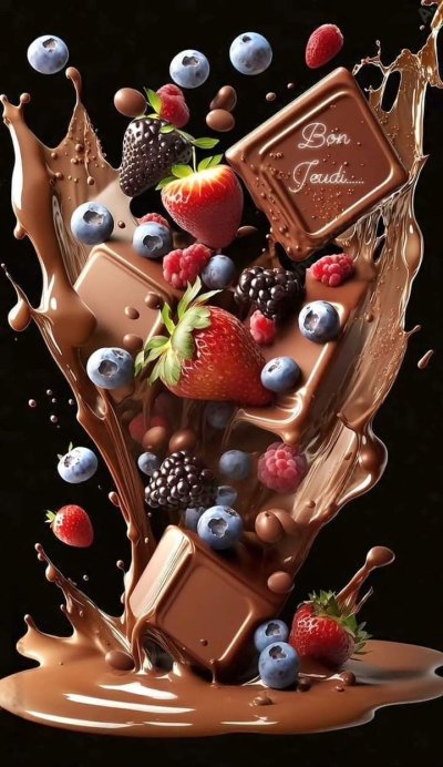 Фрукты и шоколад