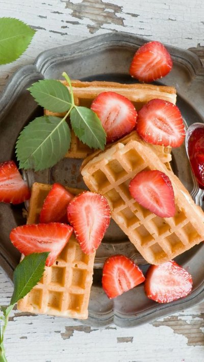 Вафли клубничные