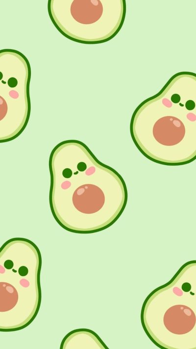 Обои с авокадо кавай