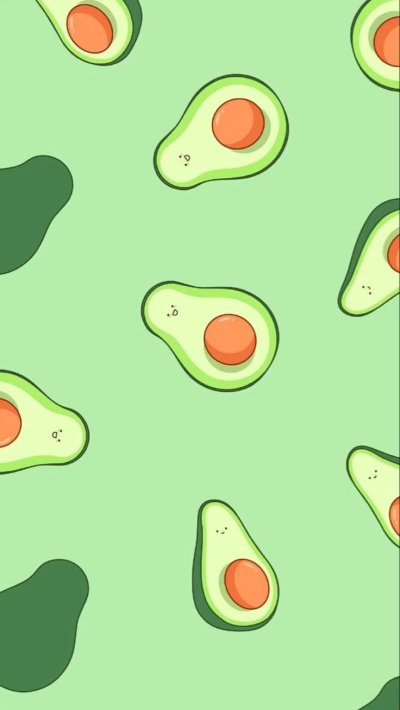 Обои авокадо милые кавайные