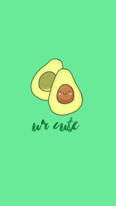 Обои авокадо милые